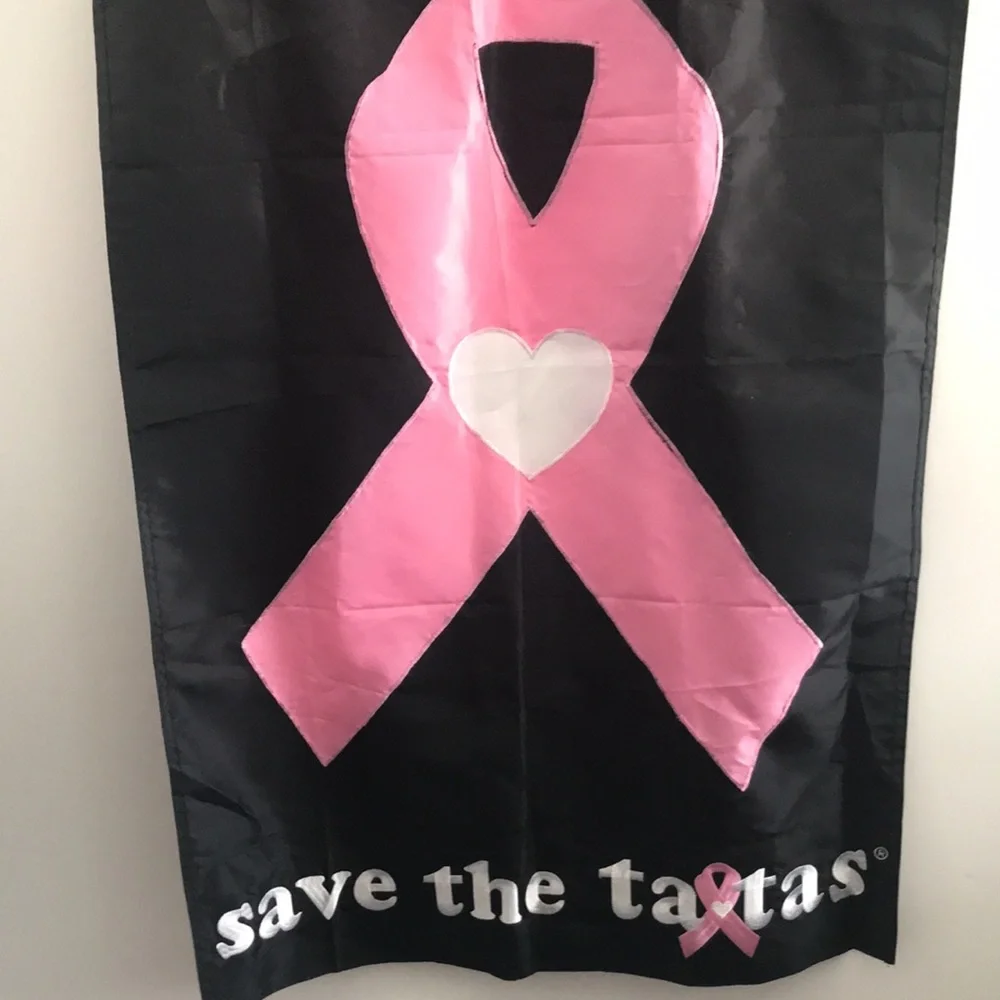 Survivor Save the Tatas! Black and Pink Flag / Banner